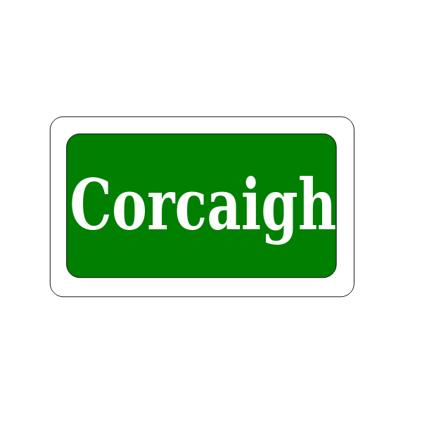 Cork sign Irish.